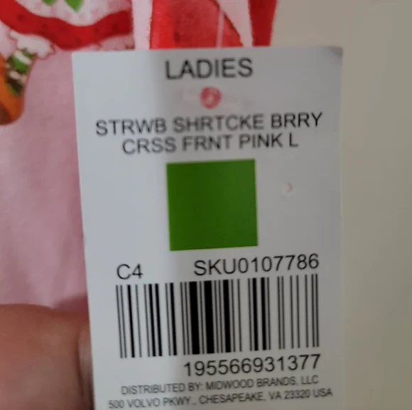 🆕️ NWT Strawberry Shortcake TShirt Sz L - Picture 3 of 4